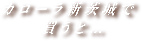 カローラ新茨城で買うと…