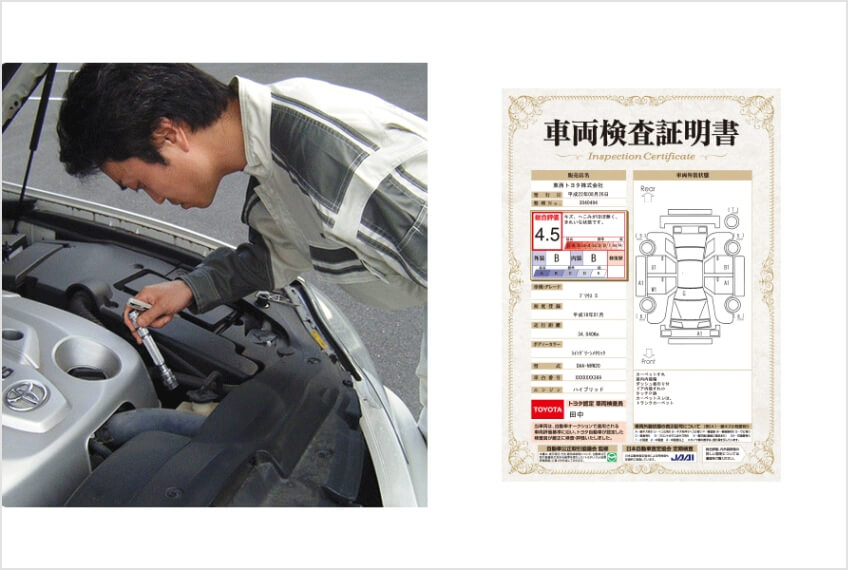 車両検査証明書 イメージ