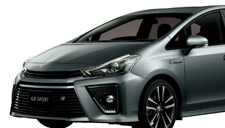 Photo：プリウスPHV S“ナビパッケージ・GR SPORT”。ボディカラーはグレーメタリック〈1G3〉