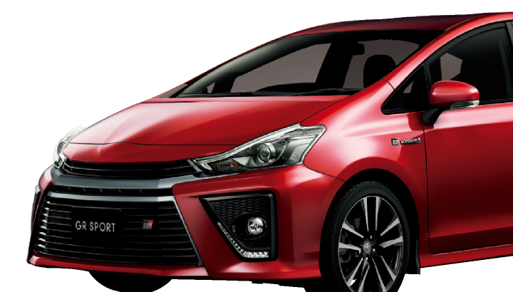 Photo：プリウスPHV S“ナビパッケージ・GR SPORT”。ボディカラーのエモーショナルレッド〈3T7〉（54,000円）はメーカーオプション